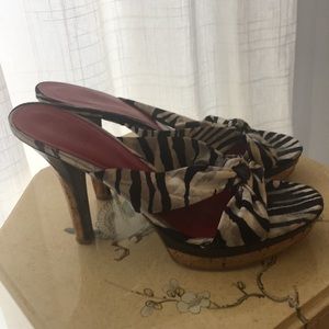 Guess cork bottom shoes.